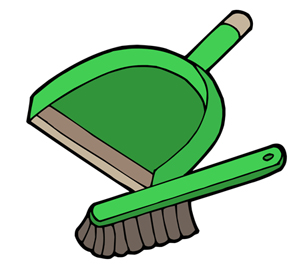 dustpan & broom