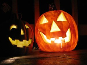 lighted pumpkin faces